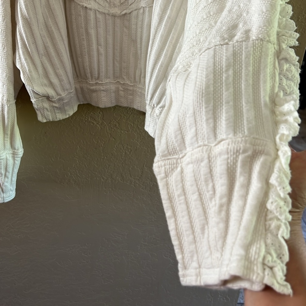 Free People Women’s More Romance Top color Ivory size XL - Picture 7 of 16